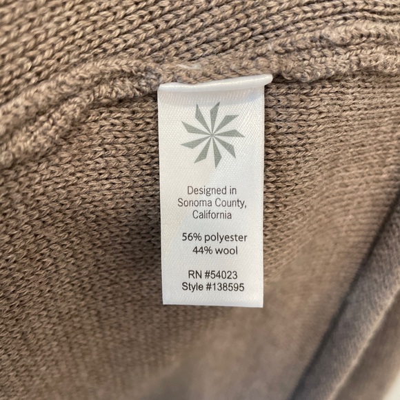 ATHLETA gray wool zip up sweater coat - Picture 3 of 5